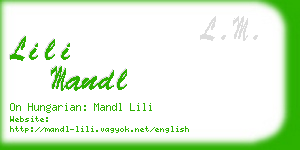 lili mandl business card